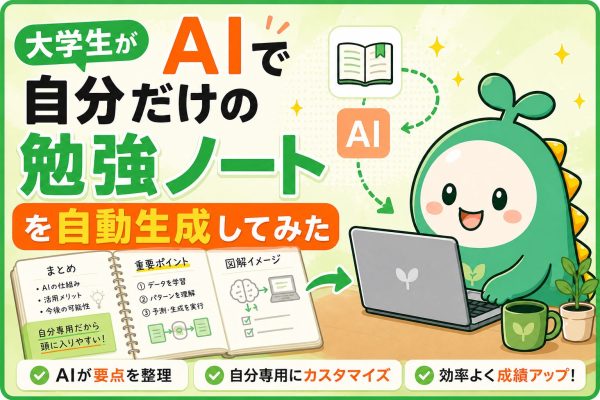 大学生がAIで自分だけの勉強ノートを生成してみた！のアイキャッチ画像